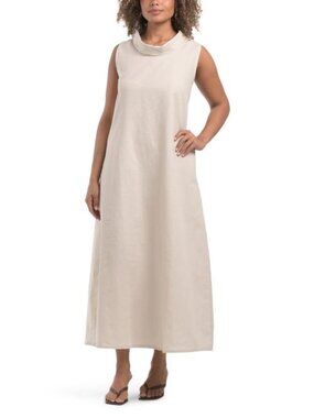 spighe di lino dress Spighe Di Lino Dresses | Spighe Di Lino Made In Italy Linen Blend Short Sleeve Shell Printed Dress | Color: Blue | Size: S